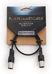 RockBoard 5pin DIN Flat MIDI Patch Cable - Digital Signal Patching - 30cm