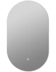 [Emitto] LED Wall Mirror Oval 50x90cm in Grey