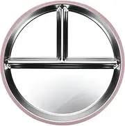 Stainless Steel Baby Plates with Suction - Three Compartments Stainless Steel Dishes Kids Dinnerware,Divided Serving Tray Portion Control Plate with Silicone Base for Home School