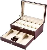 TAOTAOOPK Watch Box Holder 12 Slots Jewelry Ring Earrings Storage Case