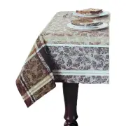 Acorn Jacquard Tablecloth Set 60 x 84 Napkins Runner Acorn Fall Theme NWT
