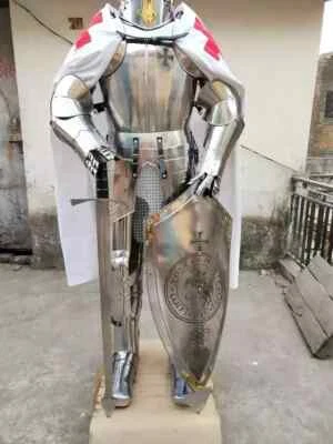 Knight Medieval Suit Of Armor Wearable Costume Full Body Armour Crusader Templar