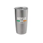 Boyle Irish Family Name St Patricks Day Ireland Flag Stainless Steel Insulate...