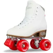 Crazy Skates RETRO Roller WHITE | Quad Rollerskates for Girls Ladies