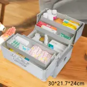 Family Office Lockable First Aid Box Medicine Storage Organiser Key Safe Box AU