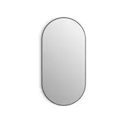 Attica 1200 x 600mm Pill Matte Black Framed Mirror