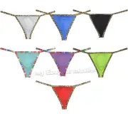 Men's Ice Silk Leopard Bordered Posing Briefs Stretchy Underwear String