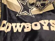 Dallas Cowboys, Texas Reversible Cloud Sherpa Throw Blanket wRuffle NFL