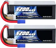 6S 5200mAh 22.2V 100C FPV Drone Lipo Battery with EC5 Plug Compatible with RC Car Truck Airplane Helopter Boat RC Models Parts