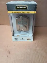 DEFIANT ELECTRONIC KEYPAD DEADBOLT SATIN NICKEL FINISH AUTO LOCK NEW FAST SHIP