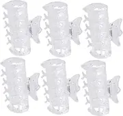EXQUIMEUBLE 6pcs Hot Roller Clip Replacement Durable Hair Curler Claw Clip for Styling Lightweight Design for Diy Hair Curling Compatible Hot Rollers