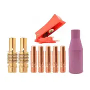 9Pcs 15AK Welding Torch Consumables 0.8mm MIG Torch Gas Nozzle Tip of 15AK5291