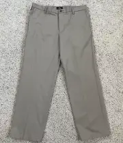 New Dockers Mens 38X32 Relaxed Fit Washed Canvas Khaki Flat Front Pants