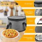 Round Pie Carrier with Foldable Tray Insulated Casserole Carrier Bag with .