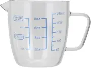 9Oz/250Ml Glass Measuring Cups Coffee Milk Frothing Pitcher for for Espresso Cap