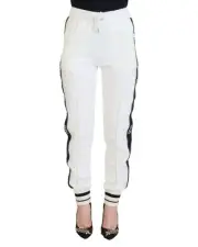 Dolce & Gabbana Casual Track Pants Side Stripe Style Women White