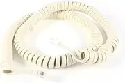 XYWHPGV RJ9 4P4C Plug Connectors Coiled Telephone Cable, 2.5m 8Foot for Landline Telephone, Beige(315ab 70f1f 51c0c fbd88 56d76 d5206