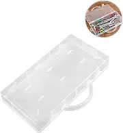 COHEALI Storage Bins Heavy Duty Transparent Jewelry Case Metric Tape Measure Portable Pepper Shaker French Country Lamp Shades Buckle Container Multipurpose Empty Box