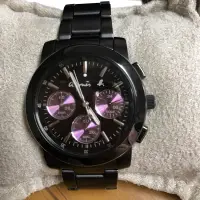 在飛比找蝦皮購物優惠-agnes b 9.9成新 紫色三眼錶