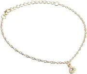 [Tummy Tub] Bracelets,Bracelet Jewellery,Anklet String Charm,Ring Box White Ethnic Anklet Woven Set Style Chain Retro of Color Pattern Rope Anklet Ring 13 (Color : Gold)