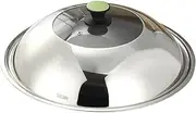 Pot Lid Replacement Cover Kitchen Pot Pan Cover Frying Wok Lid with Knob Stainless Steel Glass Pot Cover Wok Cover Lid Replacement Pot Lid (Color : A, Size : 42CM)