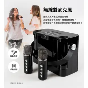 【現貨】aibo 手提式 藍牙無線 雙麥克風K歌音箱 合格認證 迷你KTV 卡拉OK K歌神器 藍牙音響 行動KTV