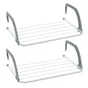 2PCS Airer 6 Door Rails Hanging Laundry Rack Clothes Drying Hanger