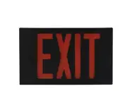 ⚡️Exitronix VEX-U-BP-LB-BL LED Black Exit Sign Red Letters New in Box