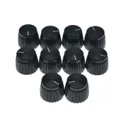 10pcs Guitar Amplifier-Knobs-Black-w-Black-Cap-Push-on-fits-Marshall-Amplifier