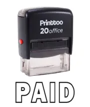 Printtoo Rubber Stamp Office Stationary PAID Self Inking Custom Stamp-PRSS225