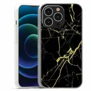 For Apple IPhone 13 Pro Max Mini TPU Case Cover+Glass(Gold-line Marble)
