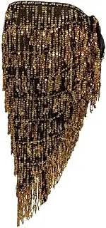 [Mr.Fashion] Women's belly dance dress waist chain hip wrap skirt sequin fringe inspired dress waist ornament woman