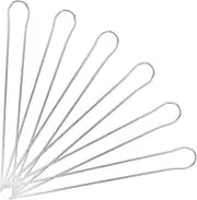 6pcs Barbecue Tool Barbecue Needles Stainless Steel Grill Skewers Metal Turkey Skewers Grill Fork Chicken Wing BBQ Fork Silver Stainless Steel