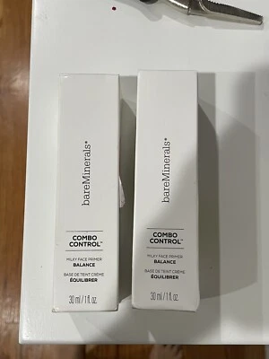 Bare Minerals Combo Control Milky Face Primer Balance TWO 1 fl. oz FULL SIZE NEW