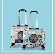 Pet Bag Cartoon Out Cat Bag Portable Trolley Case 18 Inch Cat and Dog Trolley Bag