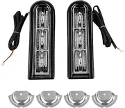Motorcycle LED Inserts Saddlebag Support Light Compatible With Harley Touring Electra Glide Road King FLHX Road Glide Ultra FLTRU 2014-2023(Black Clear)