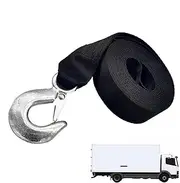 Boat Winch Strap, Heavy Duty Towing Strap, Towing Strap with Hook, 10,000lbs Breaking Strength, Trailer Strap, ATV Towing Strap, Fishing Boat Towing, Trailer Towing Strap, Automotive Towing Strap
