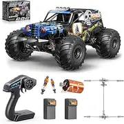 1/14 Brushless RC Cars for Adults, Max 68KM/H Oil Shock Absorber Electric 4WD High-Speed RC Car, Remote Control Cars for Adults RC Truck with Two 2S Lipo Batteries, Compatible with 3S Lipo
