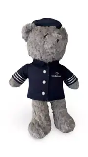 Gulfstream Aviation Teddy Bear with Hat Rare 18" collectible cute pilot plush