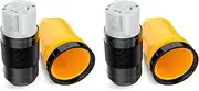 Binxind 2X 50AMP RV Power Cord Twist Lock Plug with Boot Locking Cover 125/250V Female Locking Shore Replacement Inlet