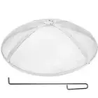 VEVOR 36" Round Firepit Spark Screen Cover Lid Stainless Steel Wood Burning