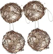 LIGHTAOTAO 4pcs Outdoor Hanging Hummingbird Nest Creative Bird Nesting Materials for Garden Decor Secure Nesting Place for Wild Birds Easy Installation for Balcony