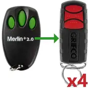 Merlin E945M Garage Door Remote Replacement E960G Security+ 2.0 EVO MYQ x4