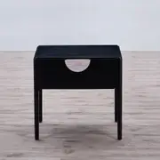 Craft Hardwood & Marble Side Table - Black - Customisable Marble Handle