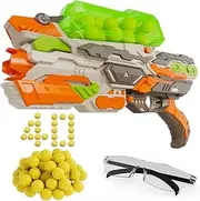 Blaster Gun with Protective Goggles and 40 Rounds for Boys and Girls Compatible with Nerf Rival Rounds Darts, Easy Reload, Holds Up to 40 Rounds
