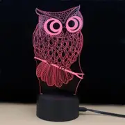 Shining Td182 Led Lamp 7 Color Changing LED 3D Lamp Owl Touch Atmosphere Night Light