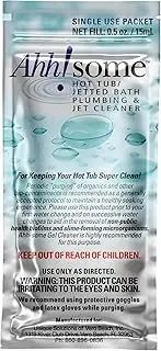 Ahh-Some - Hot Tub Cleaner Sachet | Clean Pipes & Jets Gunk Build Up | Clear & Soften Water for Hot Tub, Jetted Tub, Swim Spa | Top Clarifier Up to 450 Gallons of Water (One Time Use Only)