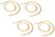 VINTORKY 4pcs Durable Violin Bow Hair Supplies Hair for String Instruments Pre Tied for Easy Attachment for Violin Bow Replacement Khaki Color