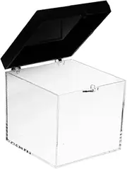 Cabilock Transparent Display Box for Mineral Specimens Clear Rock Collection Case Reusable Display Box for Stones Rock Display Stand Jewelry Storage Container