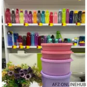 Cubix Round Medium Stackable Canisters Tupperware Set - 8 PC